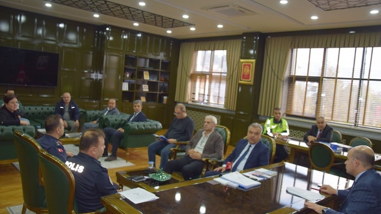 Çan'da kış dönemine yönelik trafik tedbirleri toplantısı