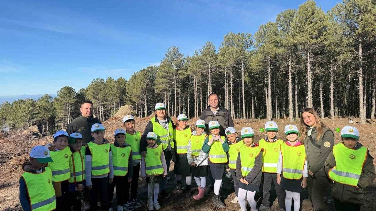 Çine'de İlkokul Öğrencilerine Orman Faaliyetleri Anlatıldı ve Fidan Dikimi Yapıldı