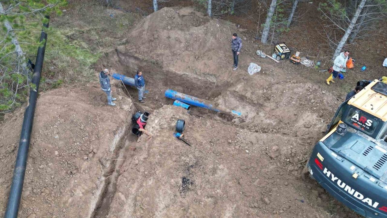 Çorum'da yeni içme suyu hattı: Çomar Barajı kuyularından Bahabey Arıtma Tesisi'ne 4 kilometrelik bağlantı