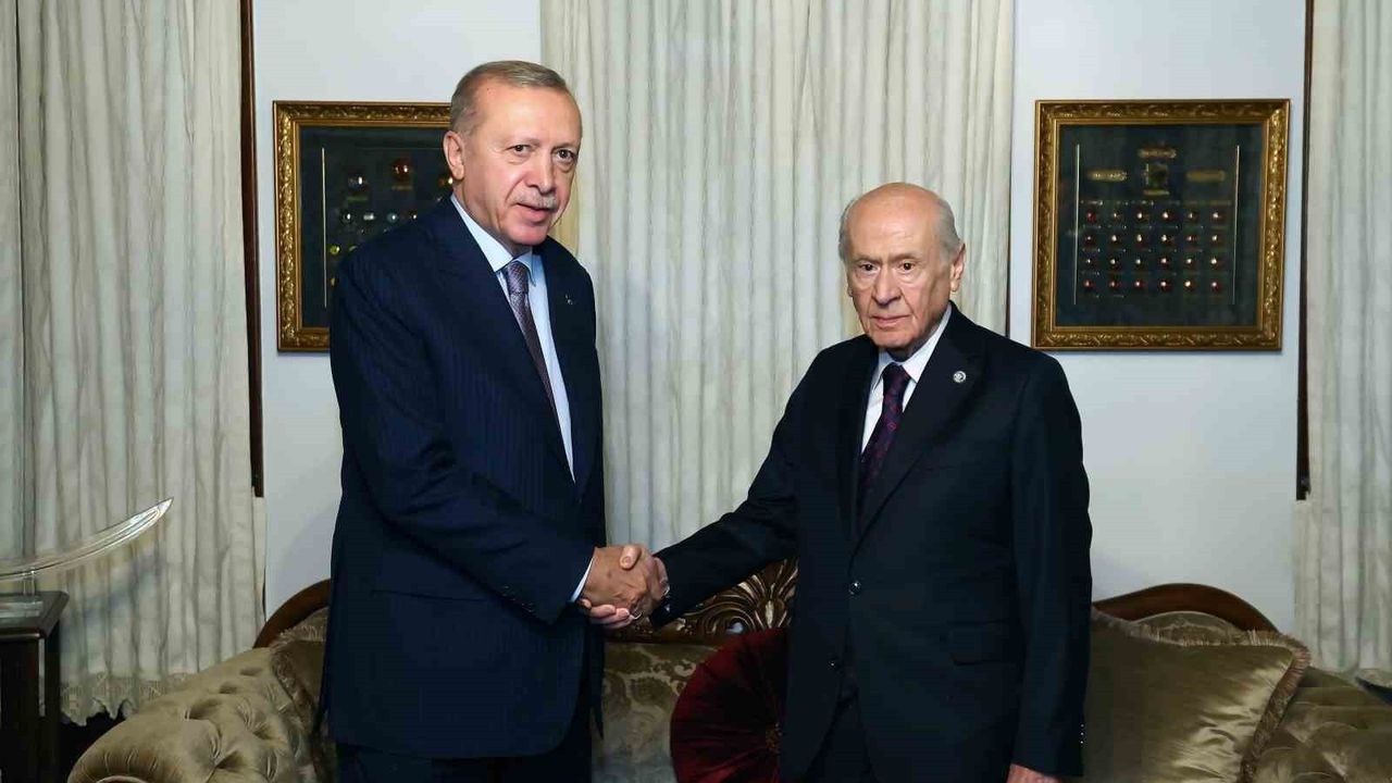 Cumhurbaşkanı Erdoğan, MHP Lideri Devlet Bahçeli'yi Beytepe'de ziyaret etti