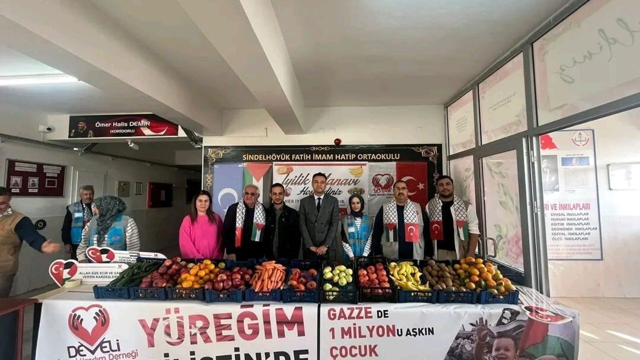 Develi'de Öğrencilerden Filistinli Çocuklara Destek: İyilik Manavı Etkinliği