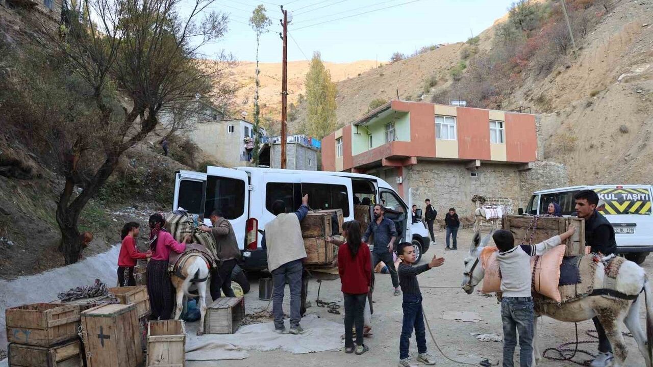Diyarbakır Çüngüş Atalar Mahallesi'nde ulaşım sorunu: Yükler eşeklerle taşınıyor