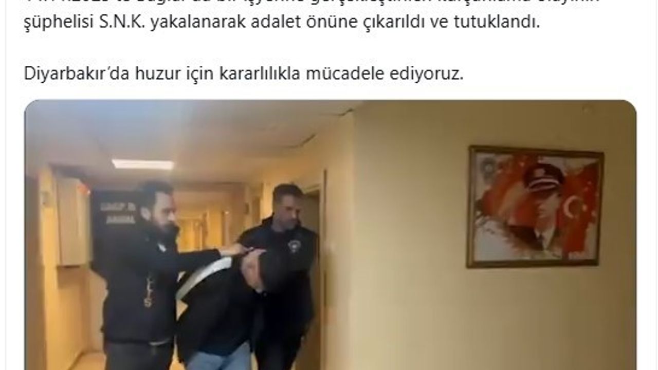 Diyarbakır'da iş yeri kurşunlamasının şüphelisi yakalandı ve tutuklandı