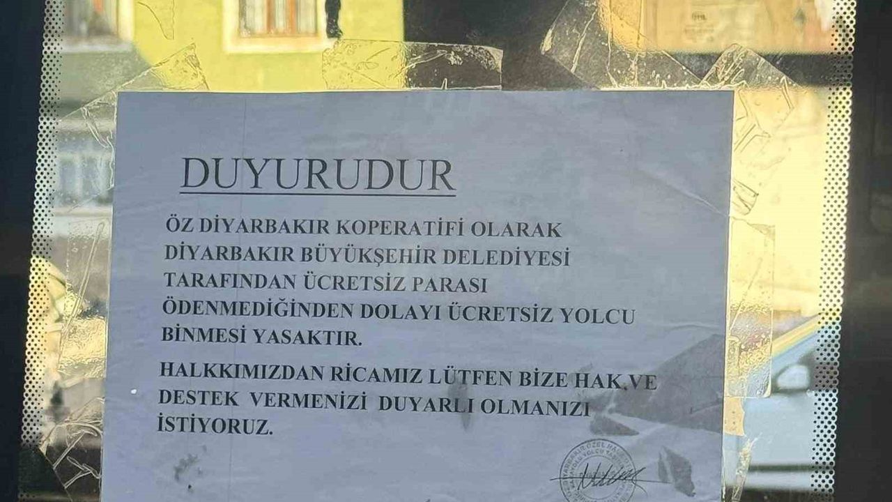 Diyarbakır'da özel halk otobüsleri ücretsiz kart sahiplerini almama kararı