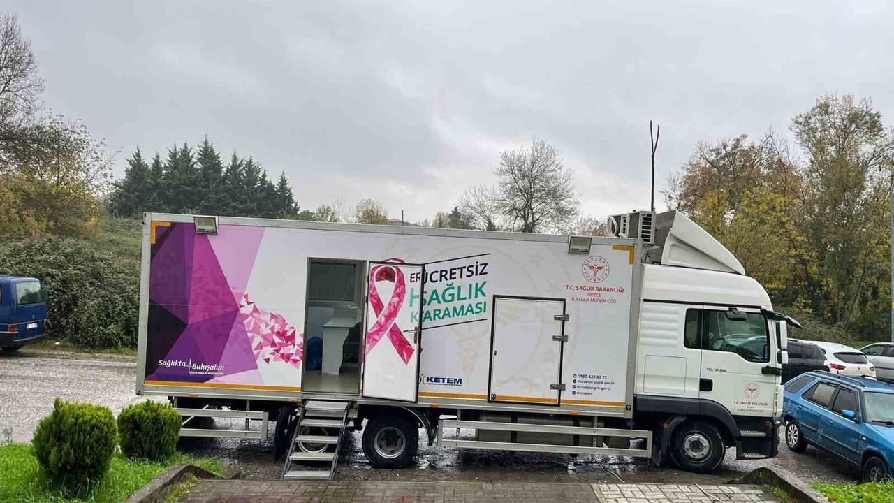 Düzce'de mobil tırda ücretsiz kanser taramaları: Bahçeşehir'de iki gün