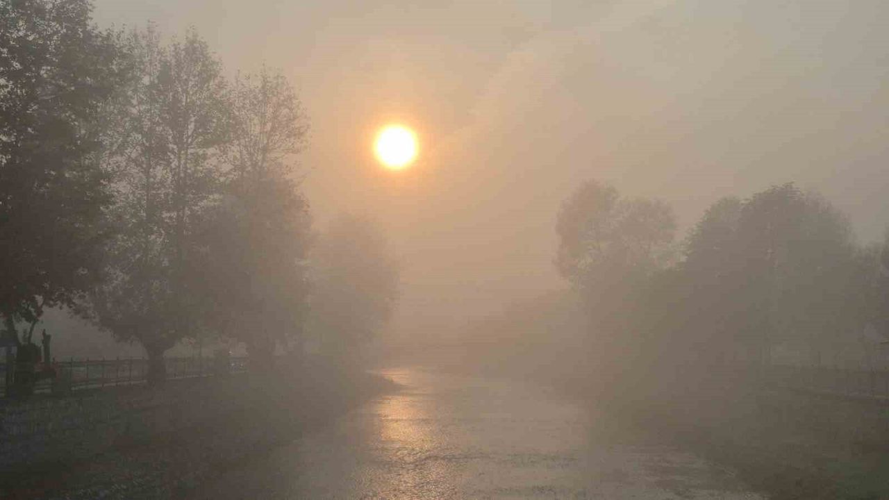 Düzce'de sabah sisine teslim: Görüş mesafesi 15 metreye düştü