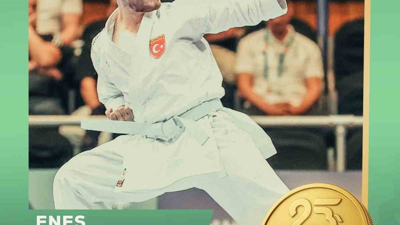 Enes Özdemir, 6. İslami Dayanışma Oyunları'nda erkekler kata bireyselde altın madalya kazandı