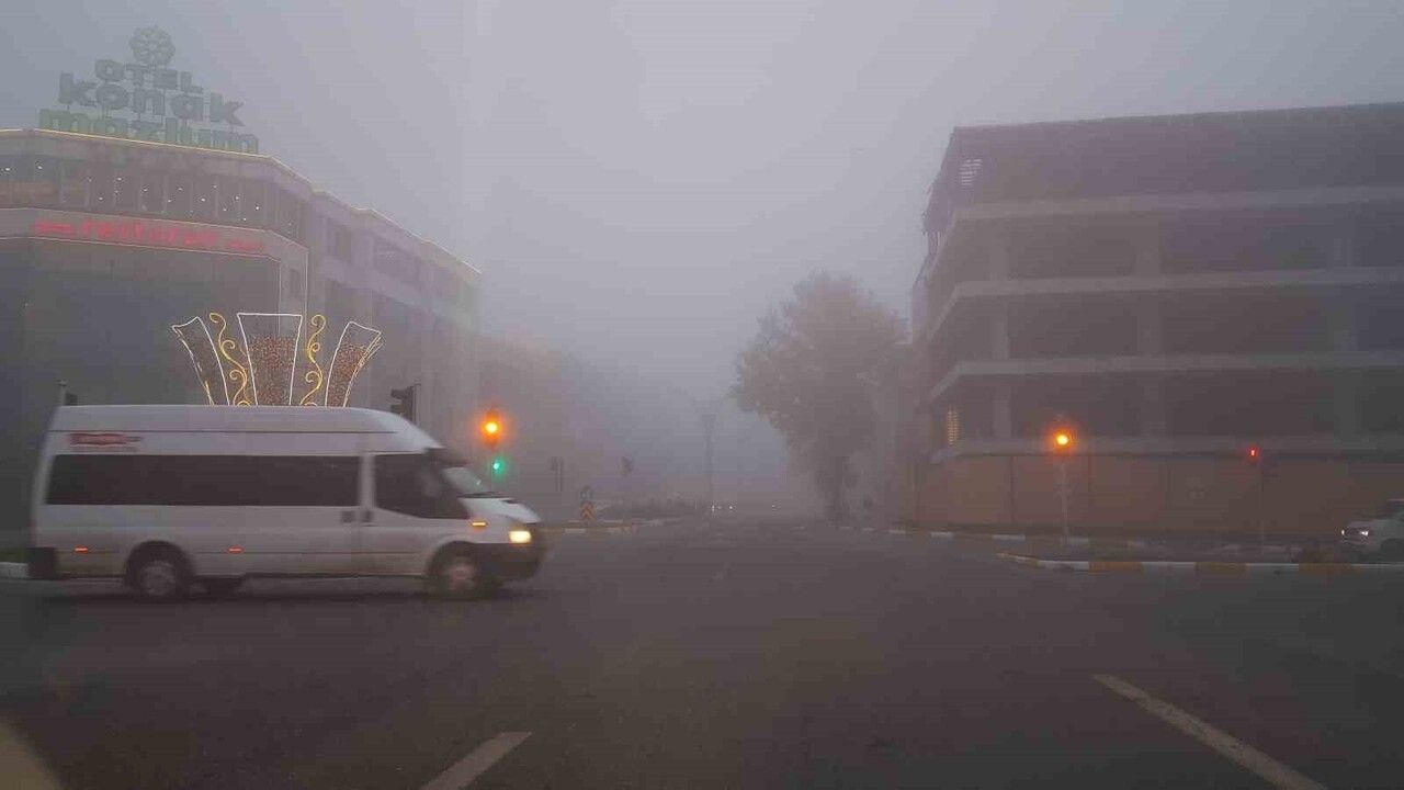 Erzincan'da sabah yoğun sis ve kırağı: görüş 20 metreye kadar düştü