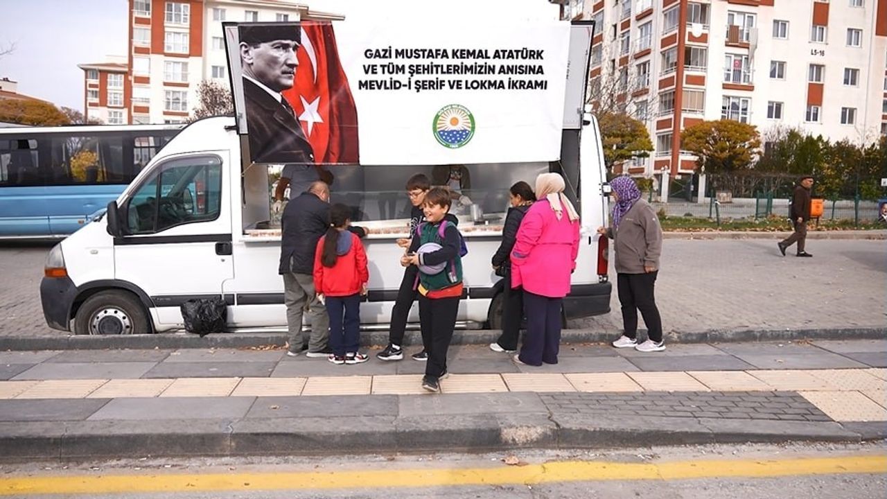 Gölbaşı Belediyesi'nden Atatürk ve şehitler için mevlit ve lokma etkinliği