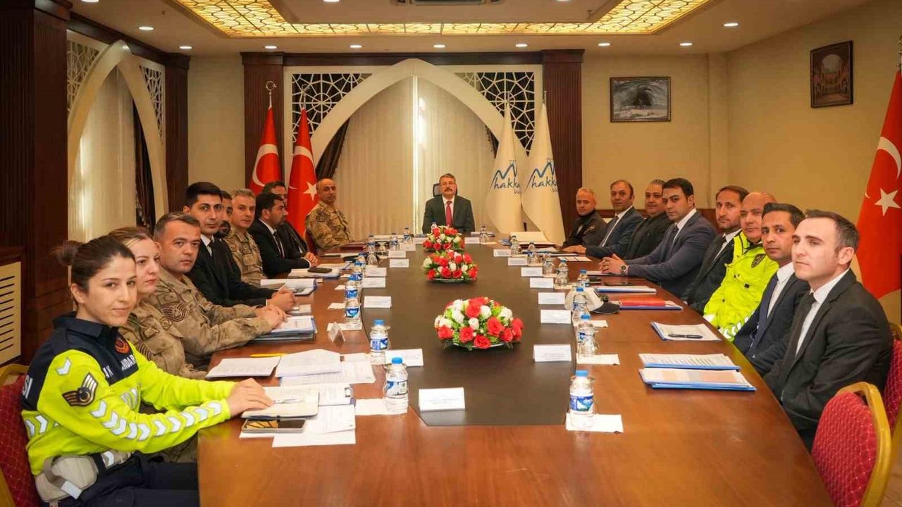Hakkari'de asayiş toplantısı yapıldı — Ekim ve Kasım başı verileri değerlendirildi