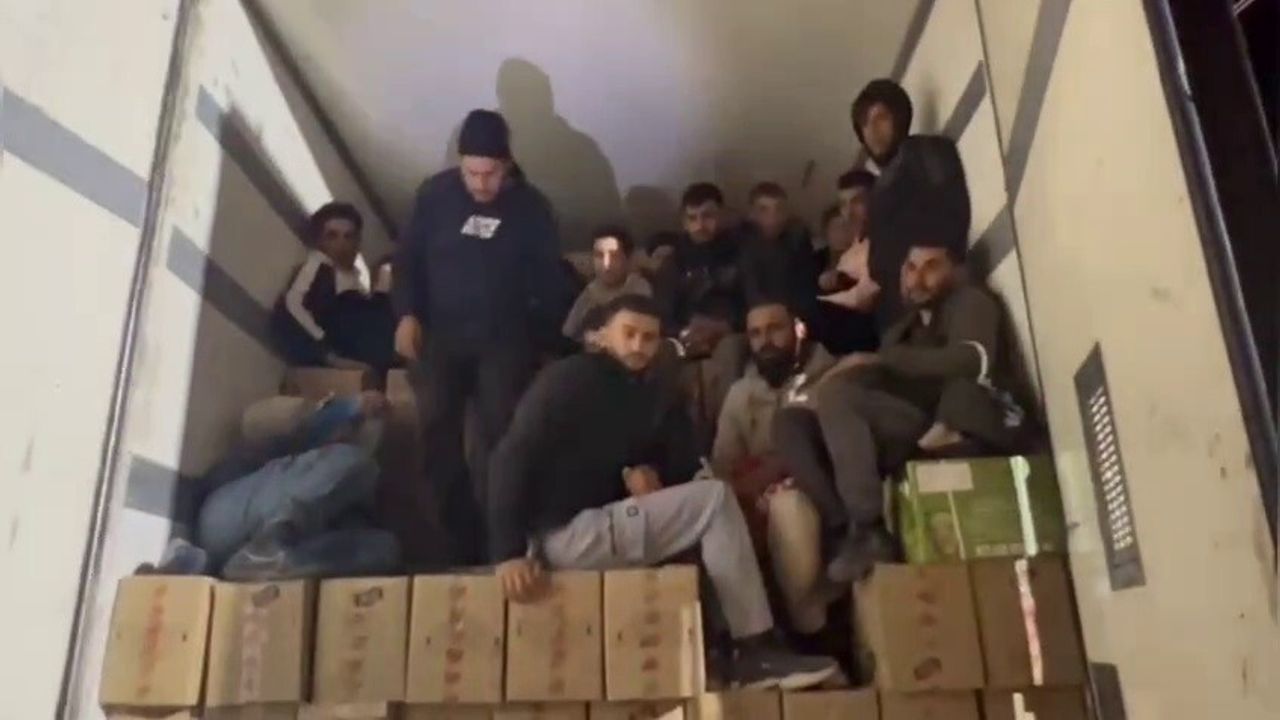 Hatay'da tır dorsesinden 16 kaçak göçmen çıktı; 2 organizatör tutuklandı