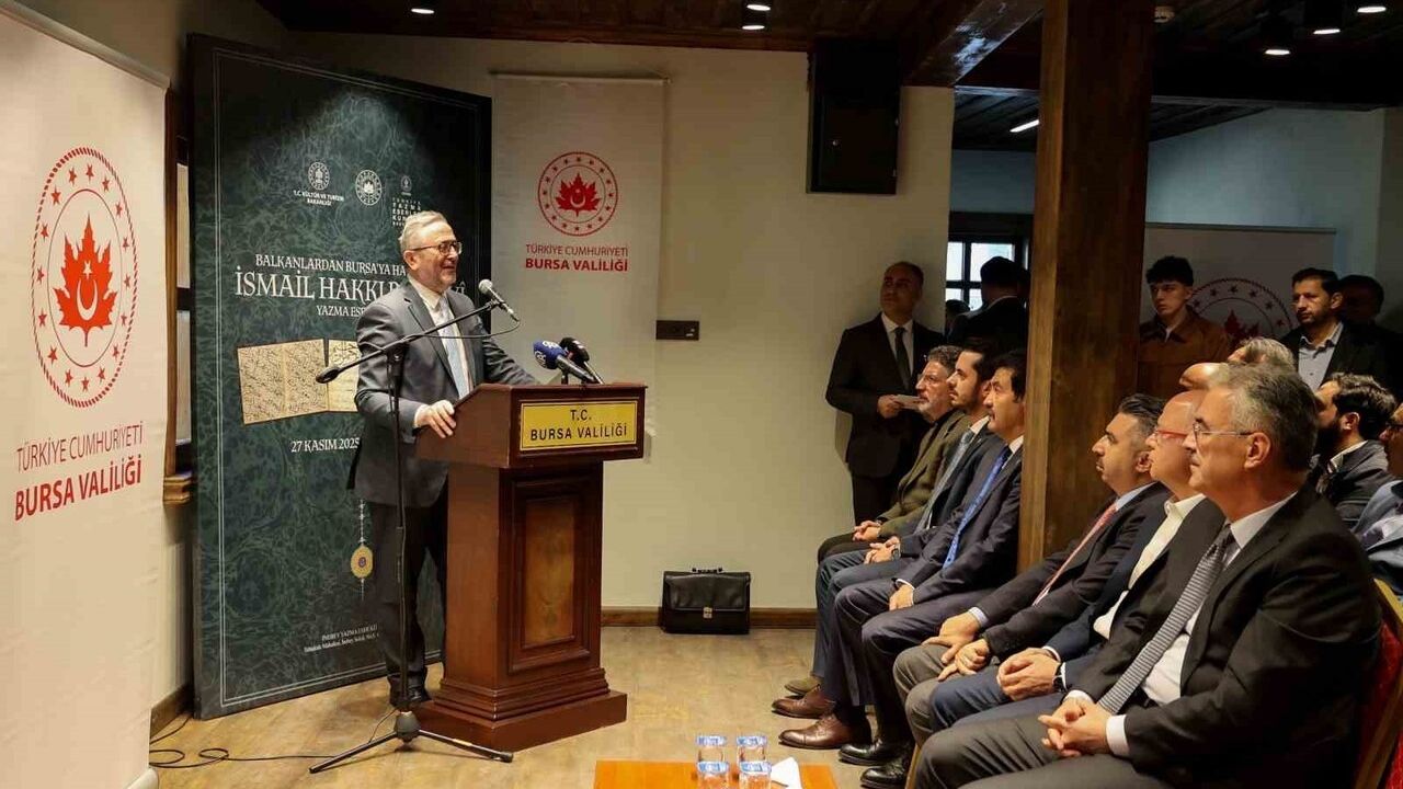İnebey Yazma Eser Kütüphanesi'nde 'Balkanlardan Bursa’ya Hatt-ı İrşad: İsmâil Hakkı Bursevî' Yazma Eser Sergisi açıldı