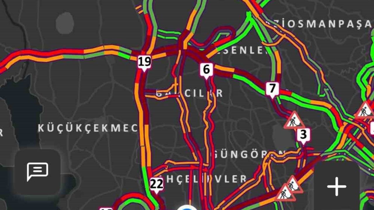 İstanbul'da akşam iş çıkışı trafik yoğunluğu yüzde 83'e çıktı