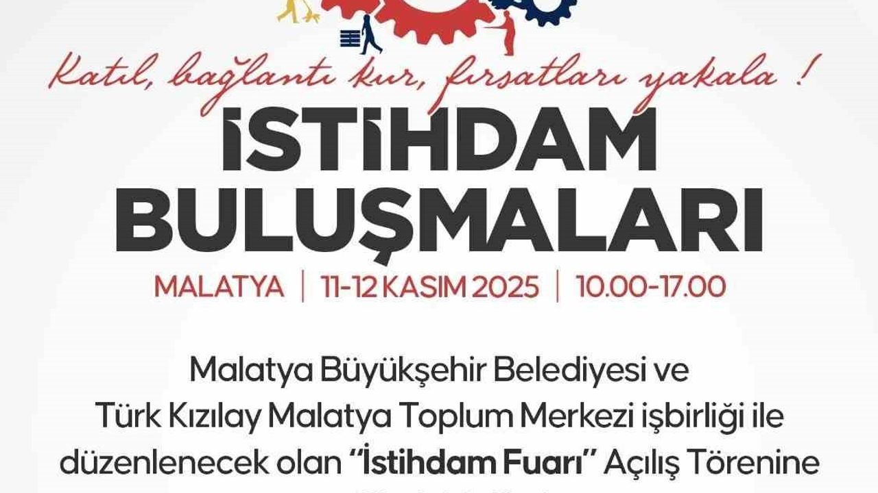 İstihdam Buluşmaları Malatya başlıyor: 11 Kasım'da açılış, iki gün sürecek