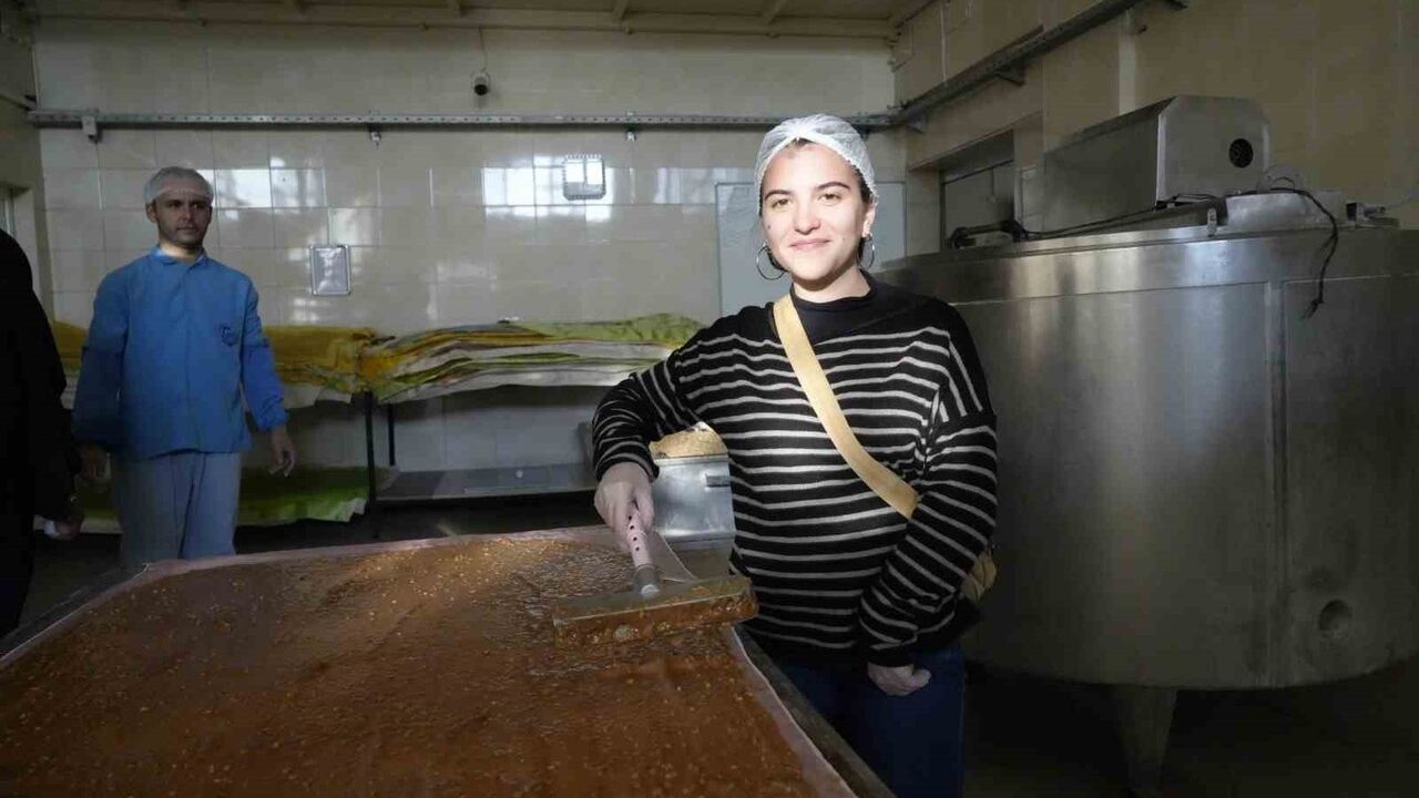 İtalyan Erasmus Öğrencileri Gümüşhane'de Pestil ve Köme Yapımını Yerinde Öğrendi