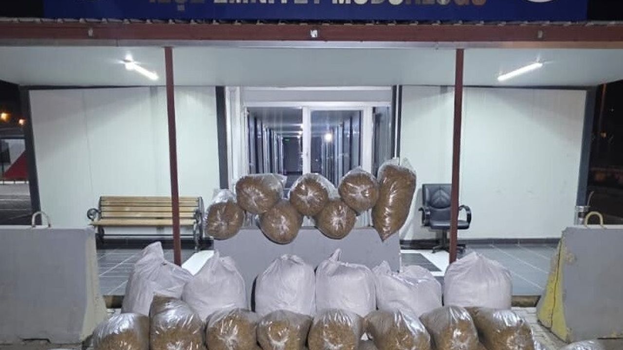 Kahramanmaraş'ın Pazarcık ilçesinde 449 kilogram kaçak tütün ele geçirildi