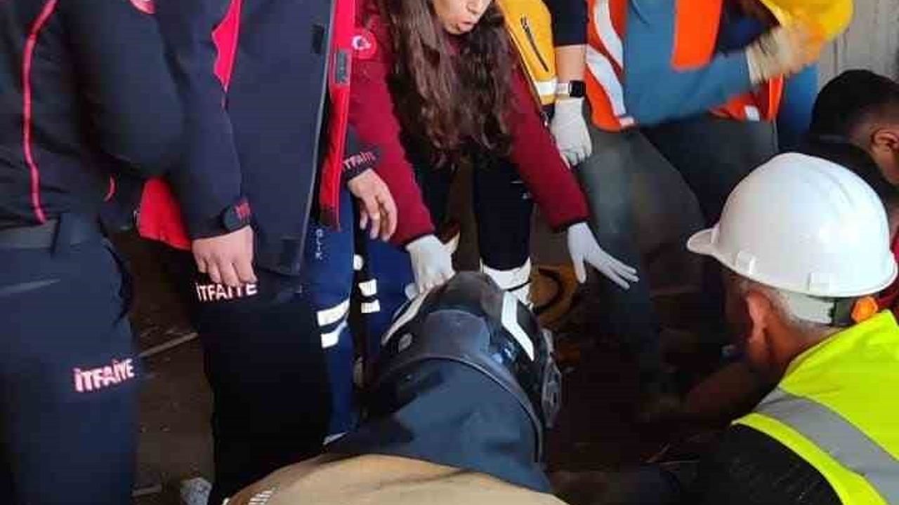 Kahramanmaraş’ta inşaat iskelesi çöktü: 1 işçi hafif yaralandı