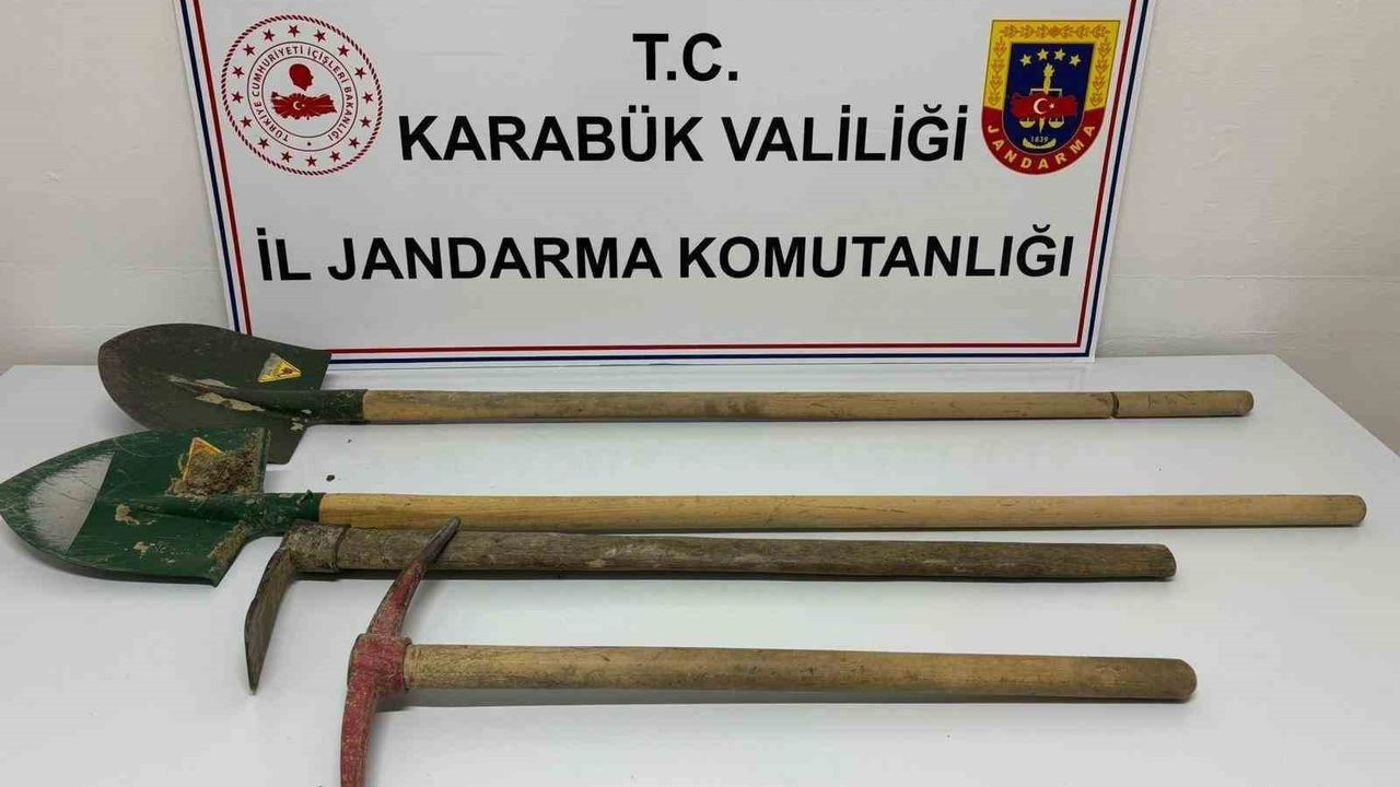 Karabük Yenice'de izinsiz kazı: 3 kişi suçüstü yakalandı