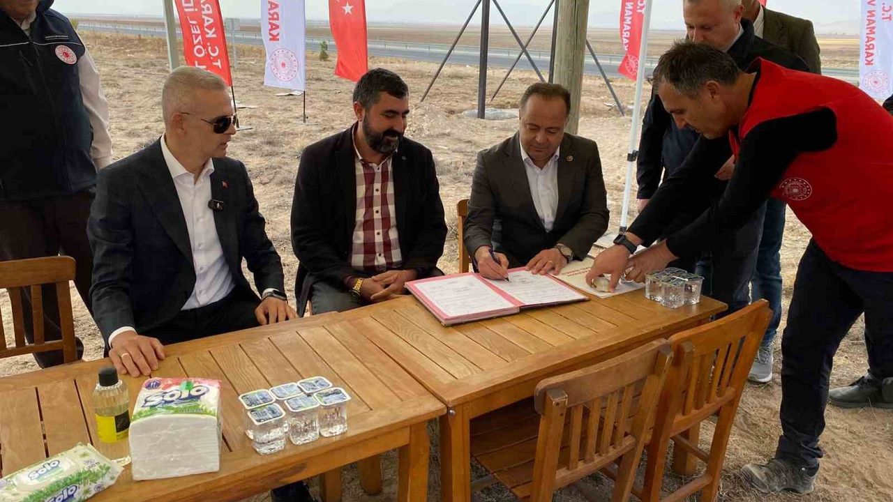 Karaman'da 2. Organize Sanayi Bölgesi için altyapı yer teslimi gerçekleştirildi