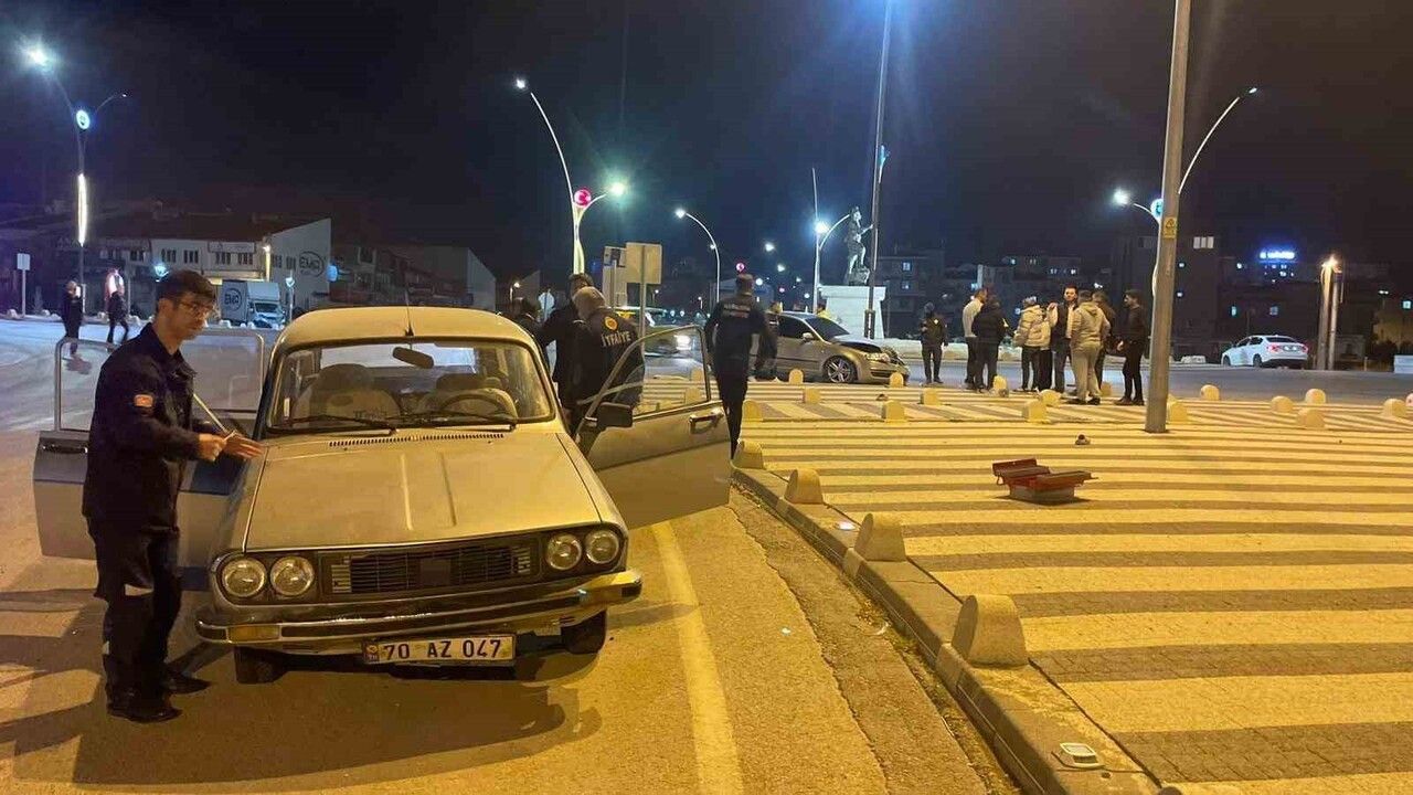 Karaman'da kavşak kazası: LPG tankı yerinden çıktı, gaz kaçağı paniği