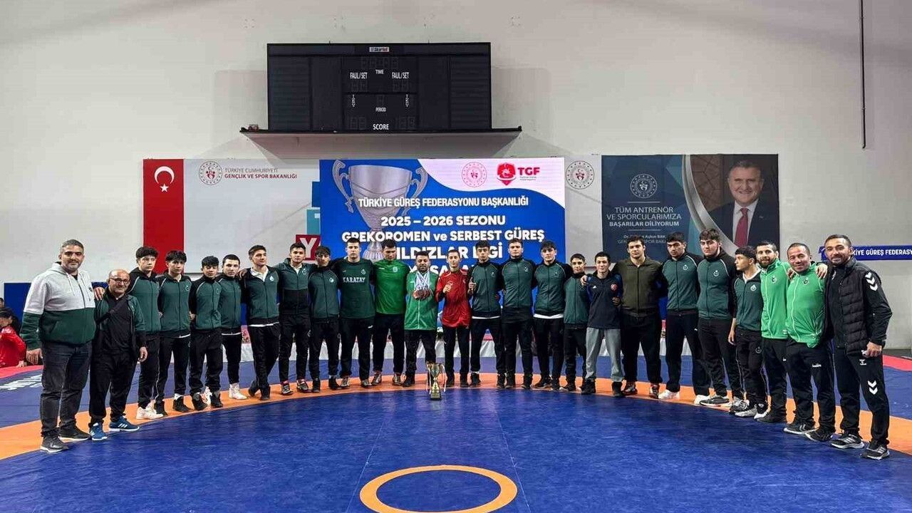 Karatay Belediyespor Yıldız Erkek Güreş Takımı 2025-2026 Grekoromen Ligi'nde Türkiye İkincisi