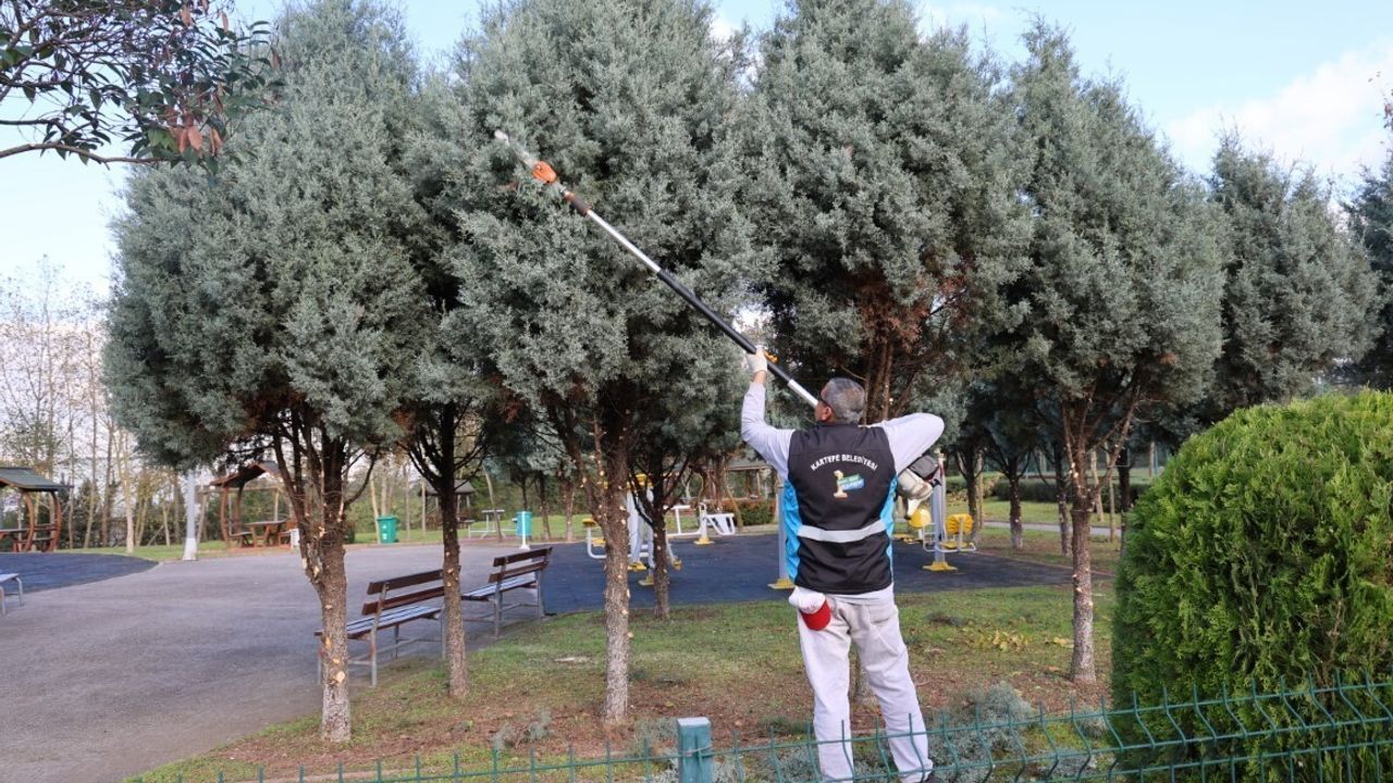 Kartepe’de Park ve Bahçelerde Kapsamlı Bakım: Budama ve Temizlik Çalışmaları Sürüyor