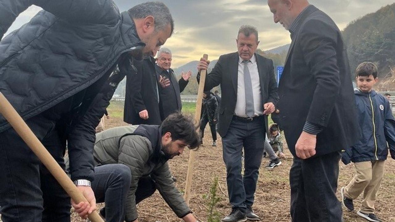 Kaynaşlı'da deprem şehitleri anısına 350 fidan dikildi