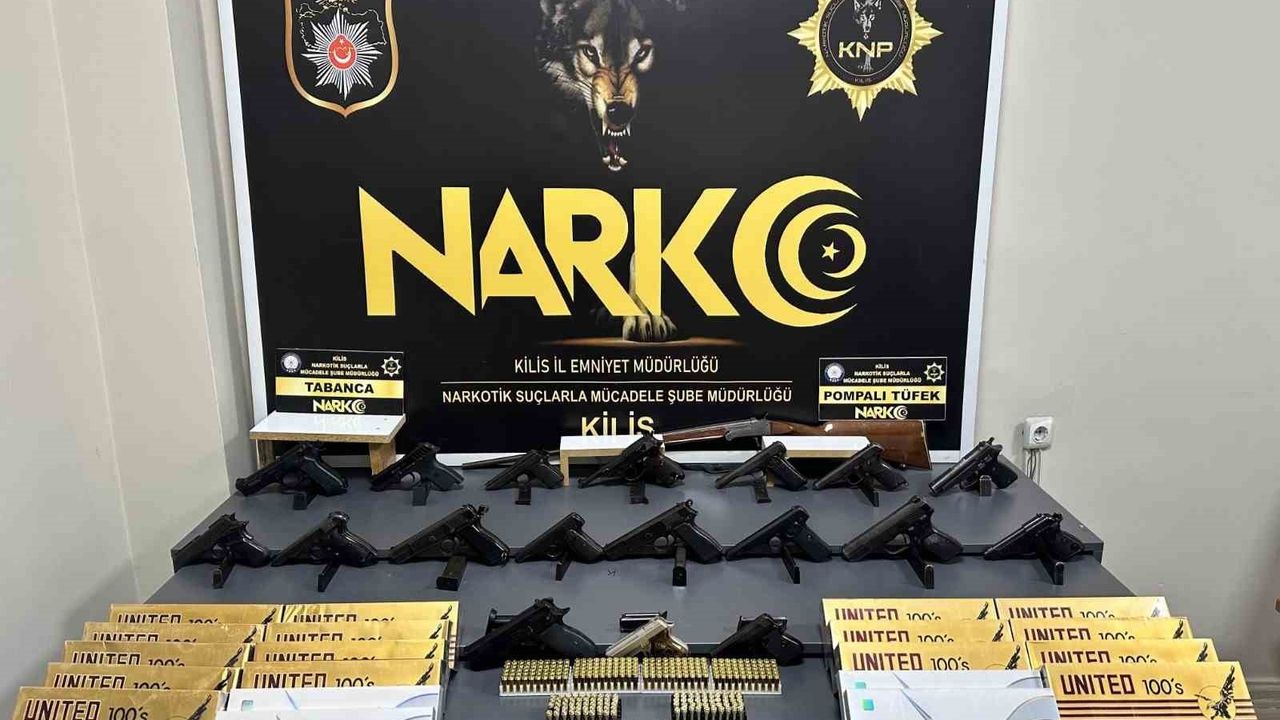 Kilis’te tır ve ikamet aramalarında silah ve kaçak sigara ele geçirildi: 1 tutuklama