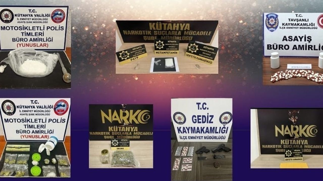 Kütahya polisi uyuşturucuyla mücadelede kararlı: İki haftada 49 operasyon