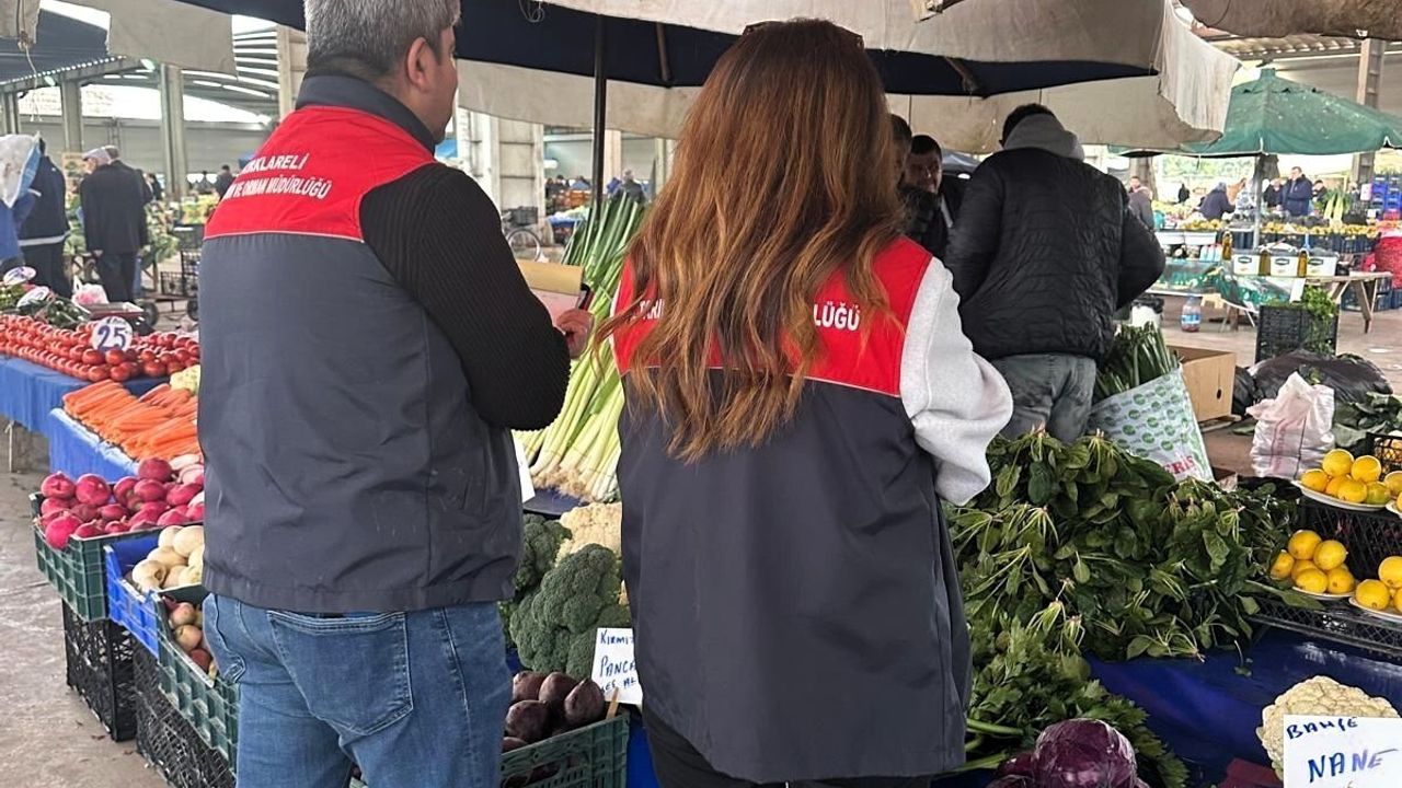 Lüleburgaz’da semt pazarlarında etiket ve hijyen denetimi