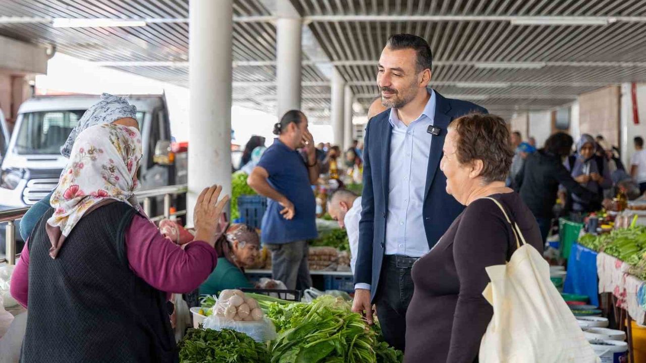 Manavgat Belediye Başkan Vekili Çiçek Pazartesi Pazarı Ziyareti ve Zeytin Festivali Duyurusu (8-9 Kasım)