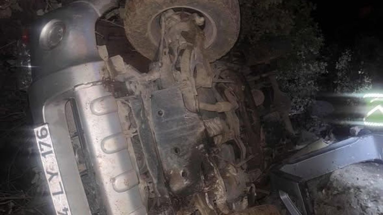 Mardin Nusaybin'de devrilen pikapta 2'si çocuk 6 kişi yaralandı