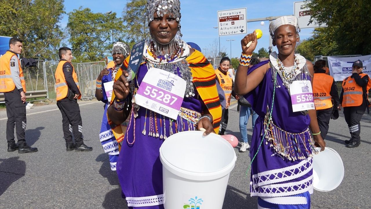 Masai Kabilesi 47. Avrasya Maratonu Halk Koşusunda Su Farkındalığı İçin Koştu