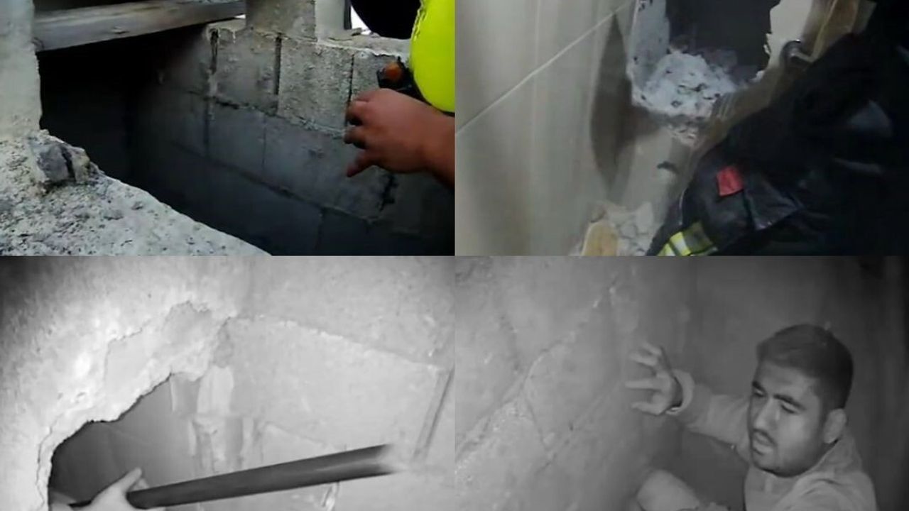 Mersin'de havalandırma boşluğuna düşen işçi itfaiyenin müdahalesiyle kurtarıldı