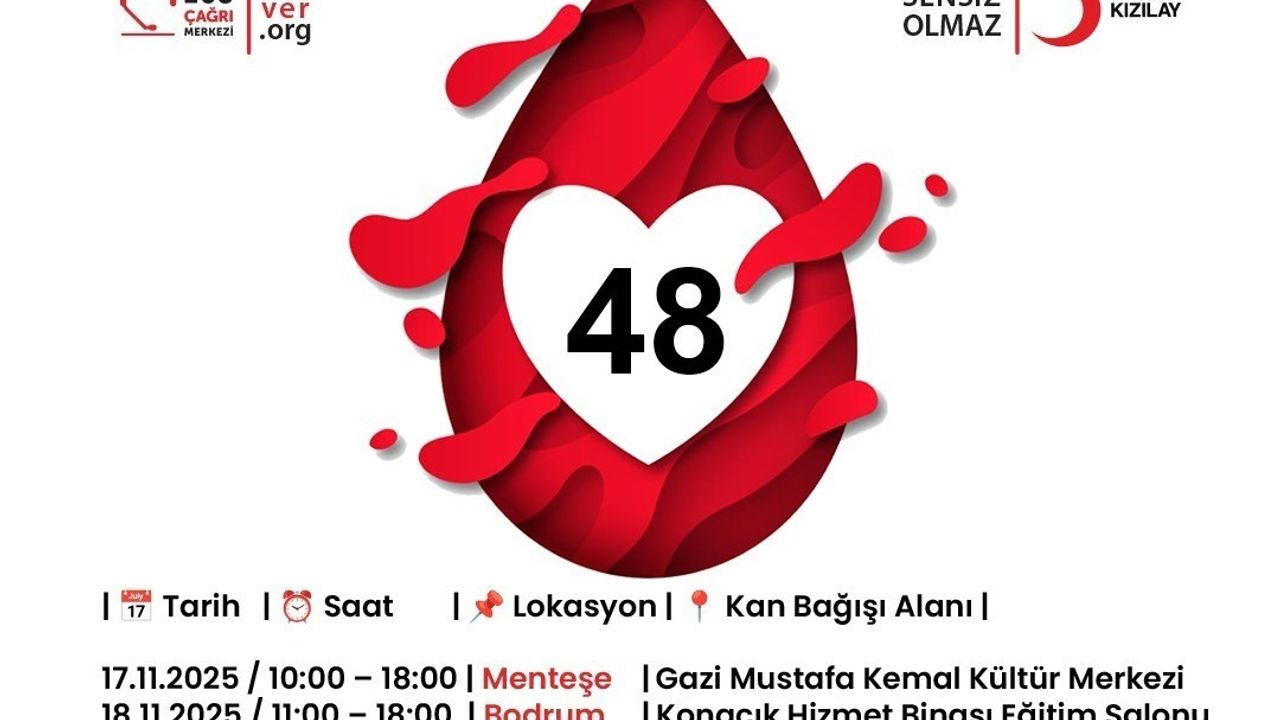 Muğla Büyükşehir'den Kızılay’a 17-21 Kasım il genelinde kan bağışı kampanyası