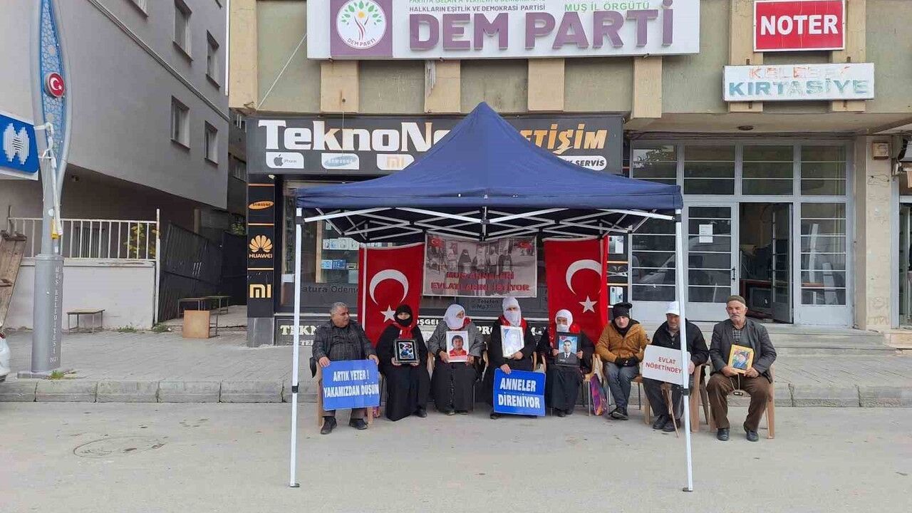 Muş'ta evlat nöbeti 222'nci haftasında: Ailelerden 'Gelin teslim olun' çağrısı