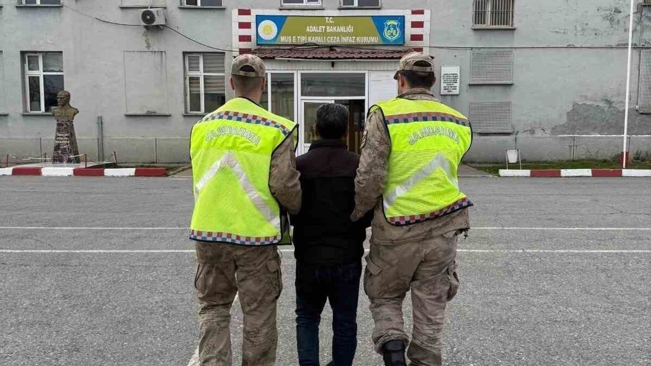 Muş'ta hakkında 5 yıl kesinleşmiş hapis cezası olan İ.A. saklandığı adreste yakalandı