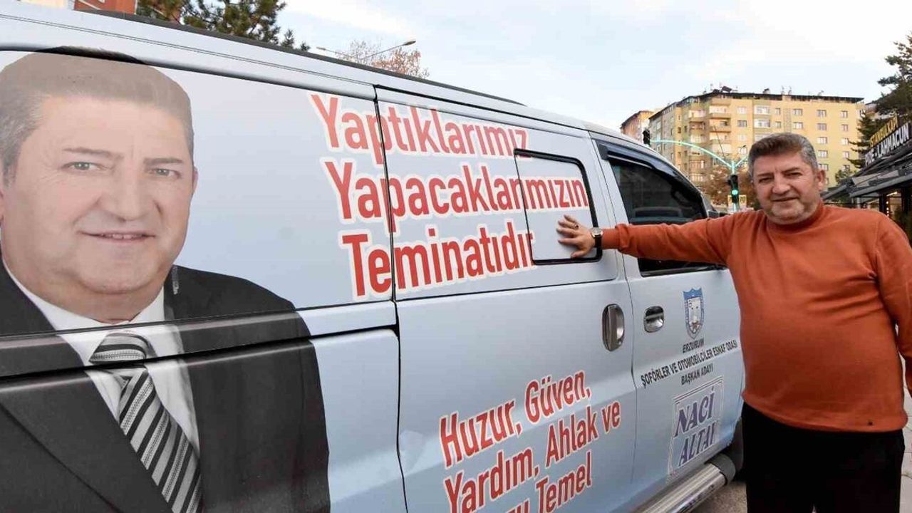 Naci Altay yeniden Erzurum Şoförler ve Otomobilciler Esnaf Odası başkan adayı