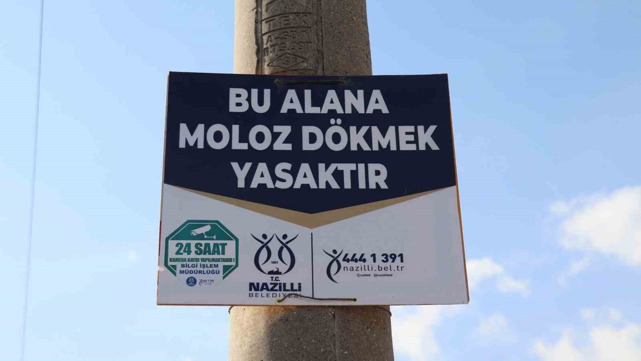 Nazilli Belediyesi kaçak moloz dökümüne karşı temizlik ve fotoğraflı denetim başlattı