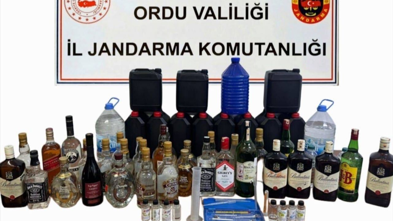 Ordu İl Jandarma'dan yılbaşı öncesi sahte ve kaçak alkol denetimi
