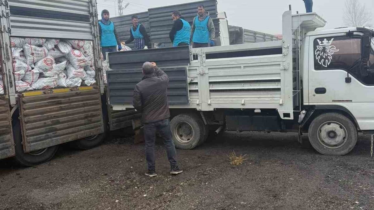 Patnos'ta 10 bin haneye yaklaşık 14 bin 500 ton kömür dağıtımı