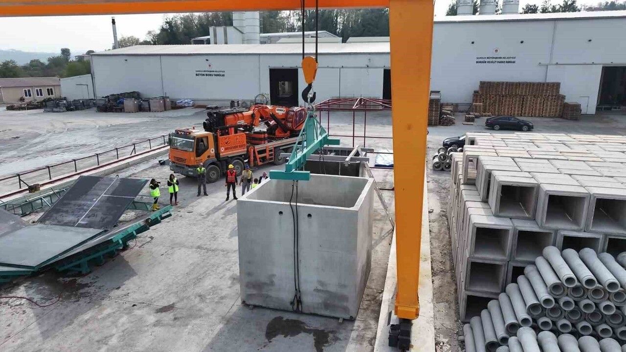 Samsun'da yerli 'betonarme prefabrik su deposu' üretimi başladı: Yıllık 120 depo, 10 milyon lira tasarruf hedefi