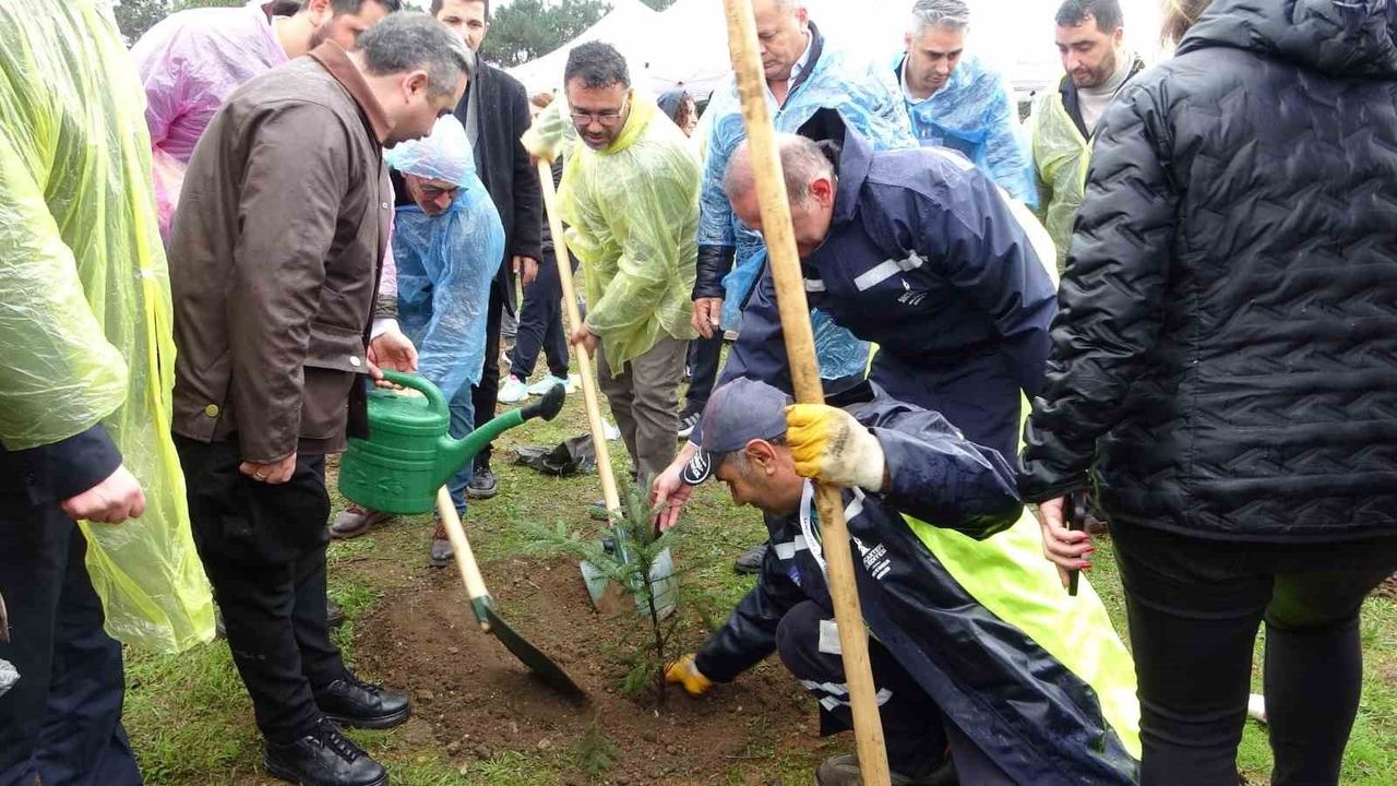 Sancaktepe'de Milli Ağaçlandırma Günü'nde yüzlerce fidan toprakla buluştu