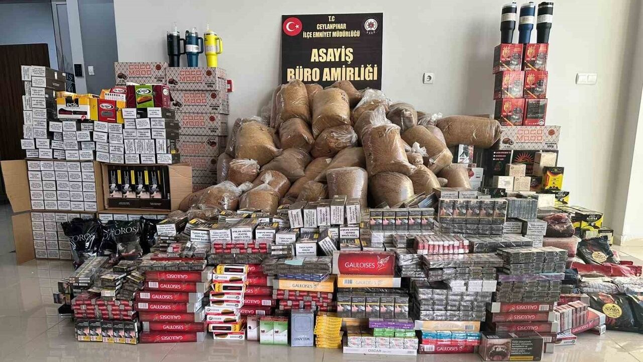 Şanlıurfa’da kaçakçılık operasyonu: 14 gözaltı, yaklaşık 3 milyon 250 bin lira değerinde ürün ele geçirildi