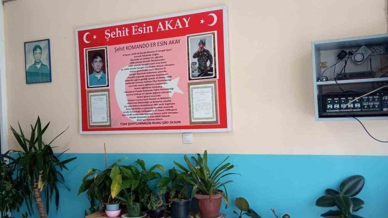 Sarıgöl’de Şehit Esin Akay İlkokulu’nda anma töreni düzenlendi