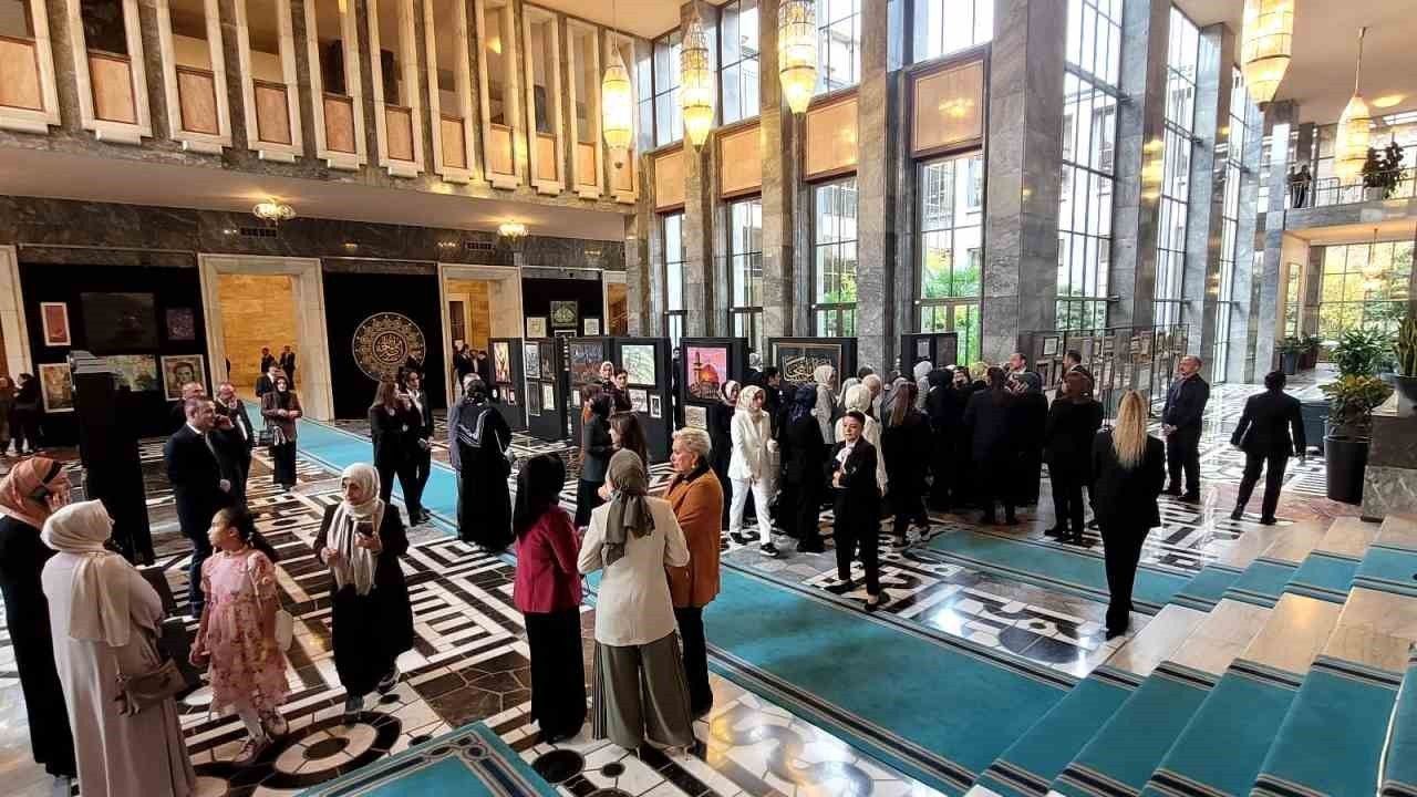 TBMM'de "Hilalin Işığında" Gazze sanat sergisi açıldı