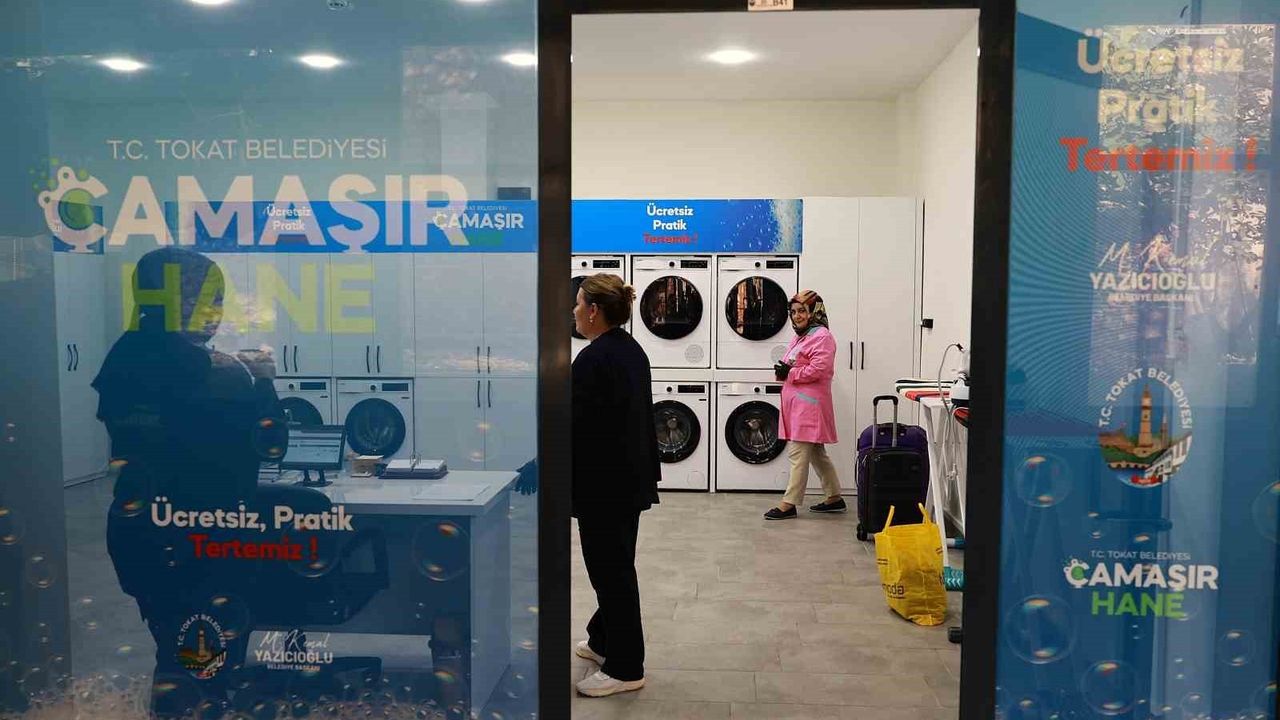 Tokat Belediyesi'nden ücretsiz çamaşırhane: öğrenciler, 65 yaş üstü ve ihtiyaç sahiplerine hizmet