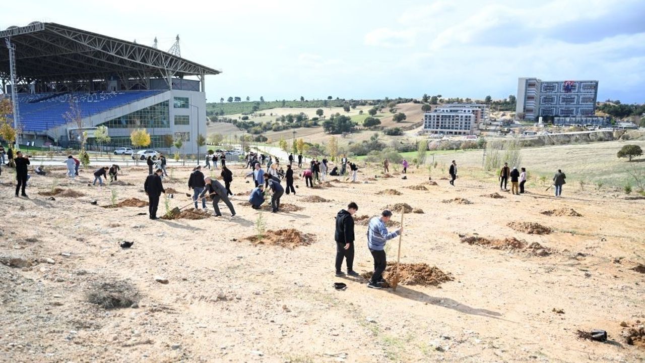 Uşak Üniversitesi 11 Kasım Milli Ağaçlandırma Günü'nde 200 fidan dikti