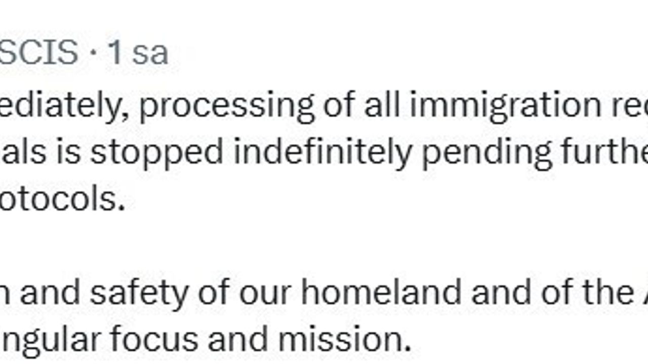 USCIS, Beyaz Saray yakınındaki saldırının ardından Afgan uyruklu kişilerin göçmenlik başvurularını süresiz askıya aldı