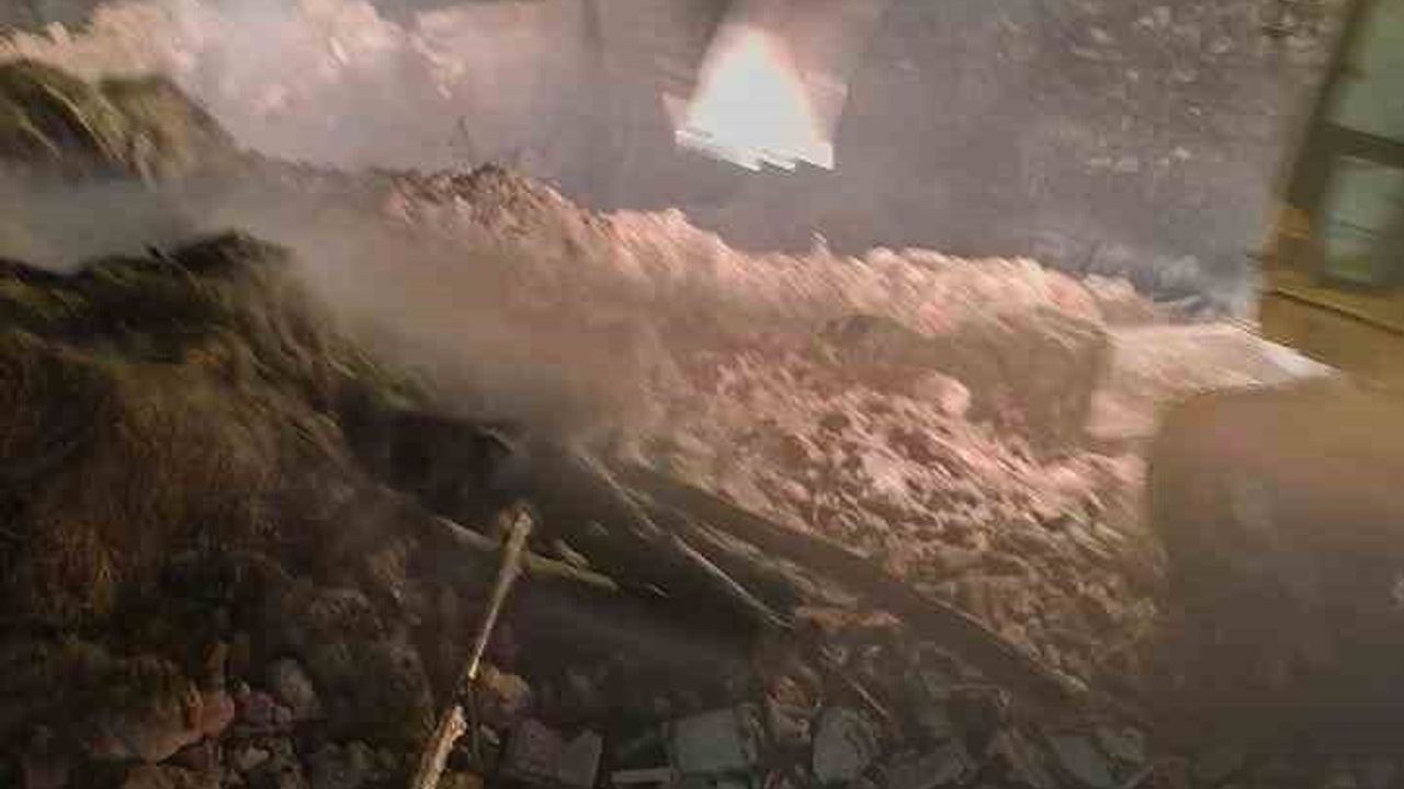 Van Gürpınar'da samanlık yangını söndürüldü